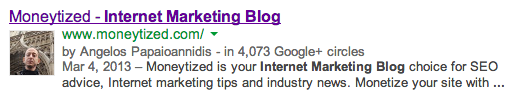 google authorship example