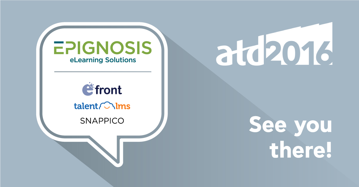 Epignosis is a Bronze Sponsor of the ATD 2016 Expo