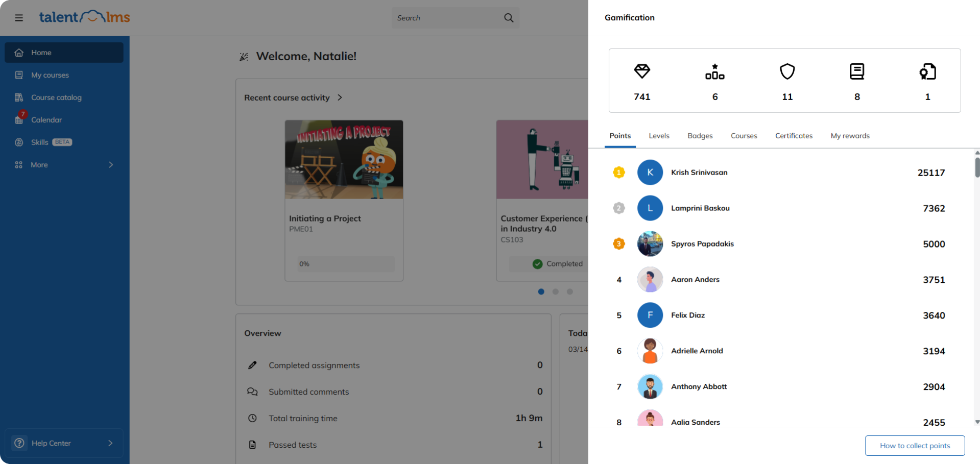 Gamification in TalentLMS.