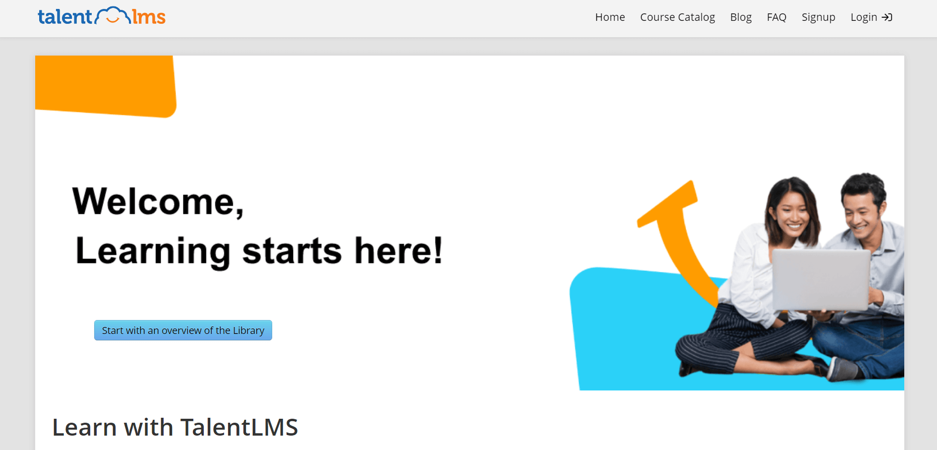 TalentLMS training portal homepage