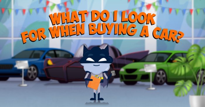 What do I look for when buying a car?