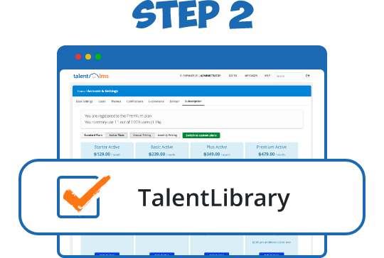 Choose a TalentLibrary™ plan