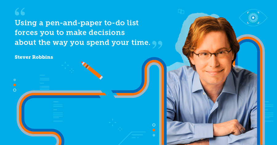 When it comes to productivity, expert Stever Robbins says keep it old school