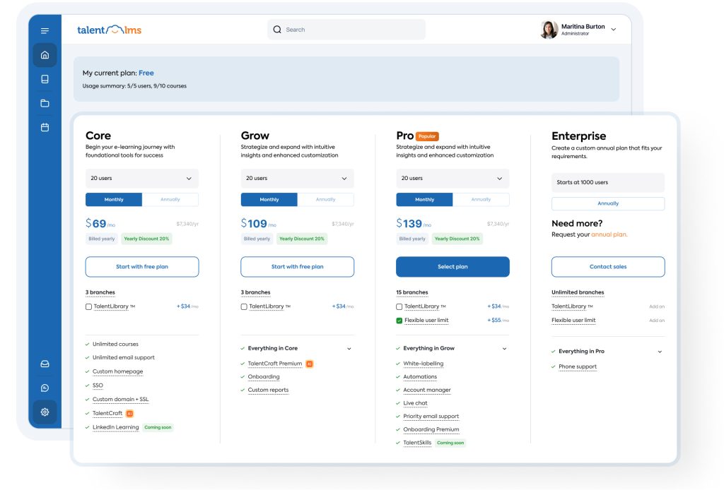 TalentLMS pricing