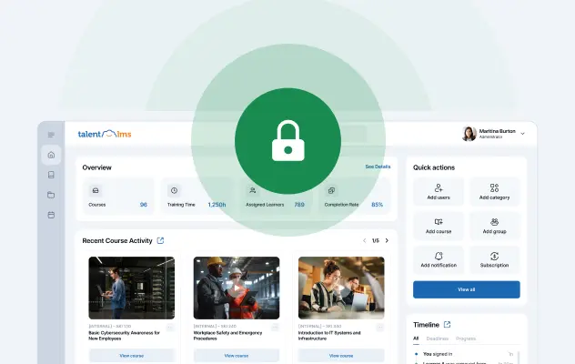 Cybersecurity trainign solution with TalentLMS.