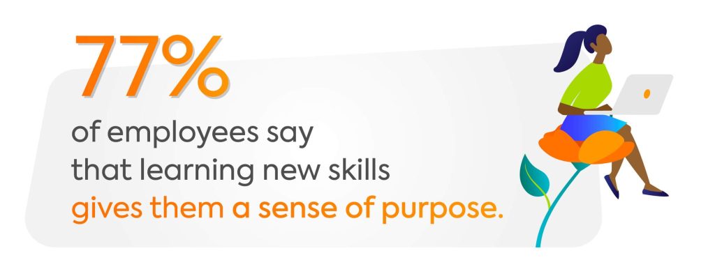 Upskilling and reskilling research sense of purpose graph