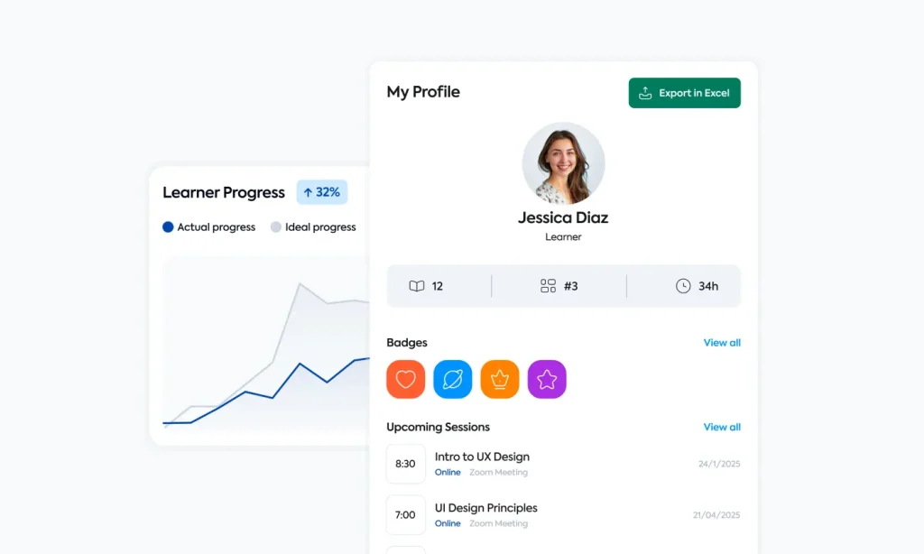 Custom learner profile for all of your users on TalentLMS.