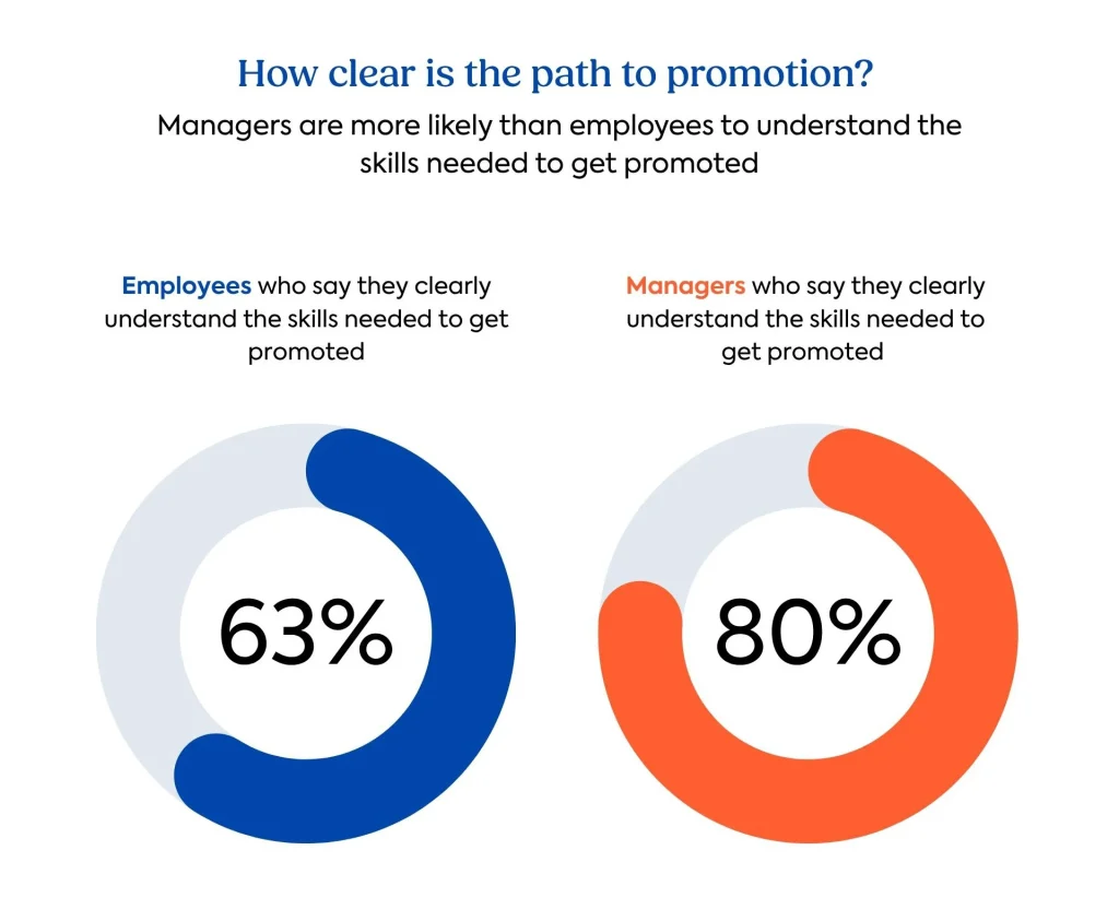 Skill visibility survey graph: Promotion path